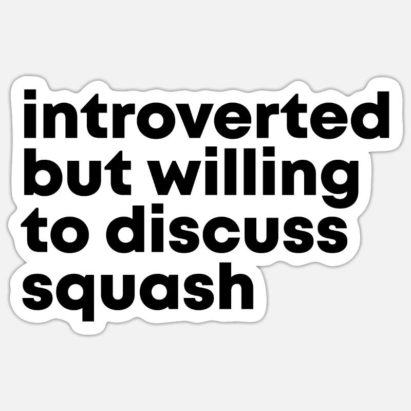 Squash - Sticker size S (10 x 10 cm) - white matte