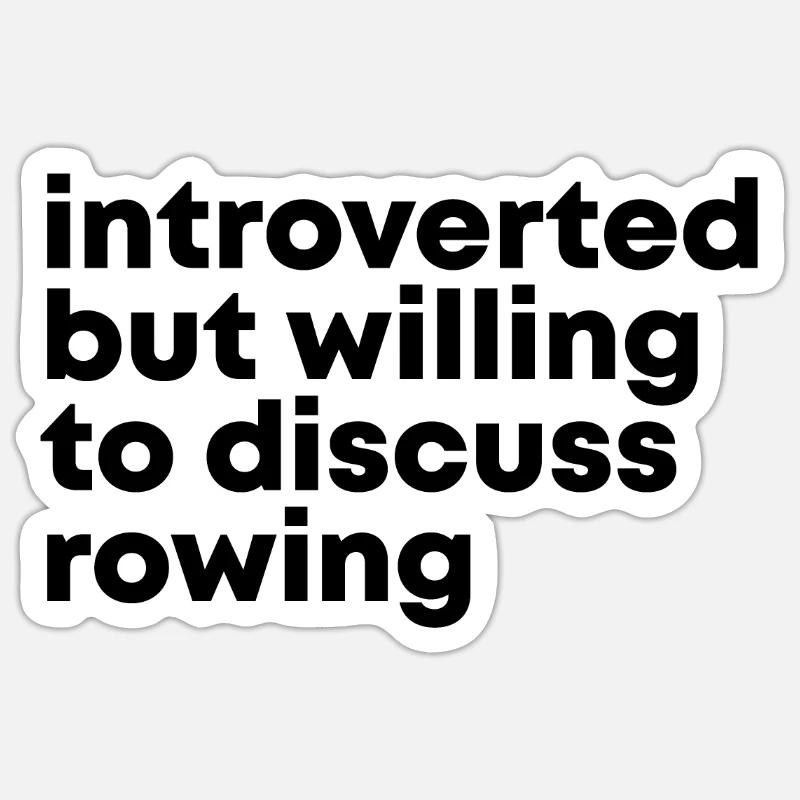 Rowing - Sticker size S (10 x 10 cm) - white matte