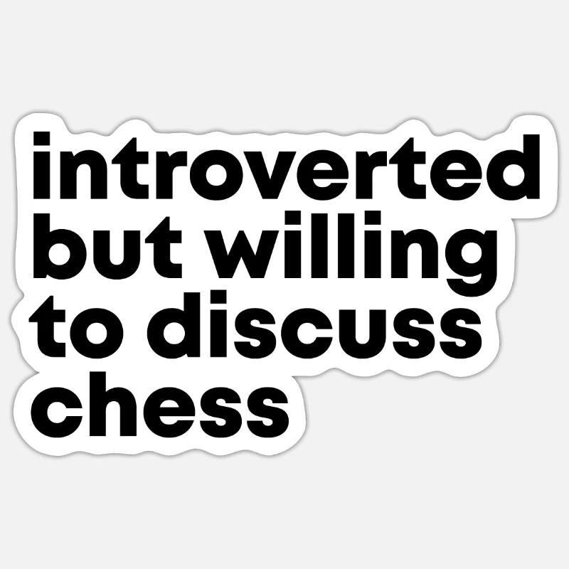 Chess - Sticker size S (10 x 10 cm) - white matte