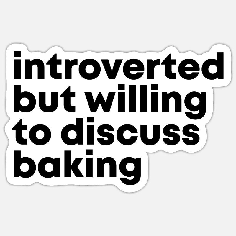 Backen - Sticker Größe S (10 x 10 cm) - Mattweiß