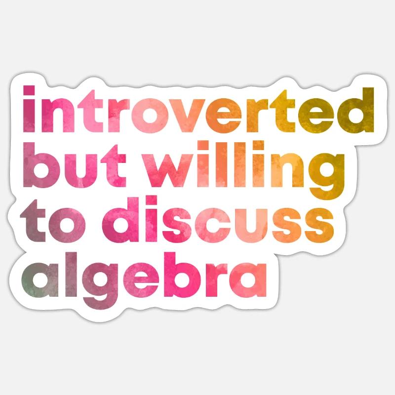Algebra - Sticker size S (10 x 10 cm) - white matte