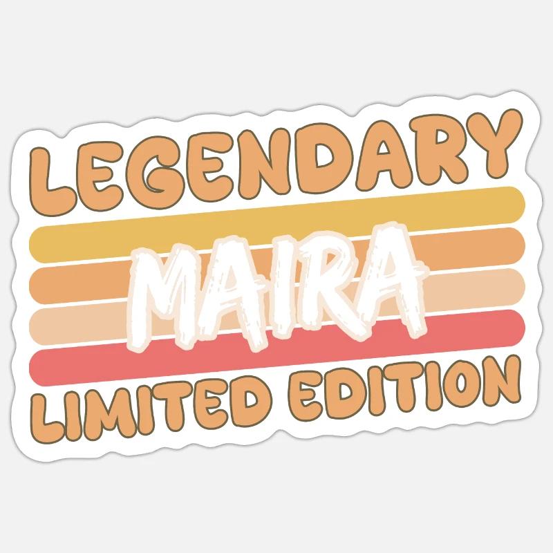Name Maira - Sticker Größe S (10 x 10 cm) - Mattweiß
