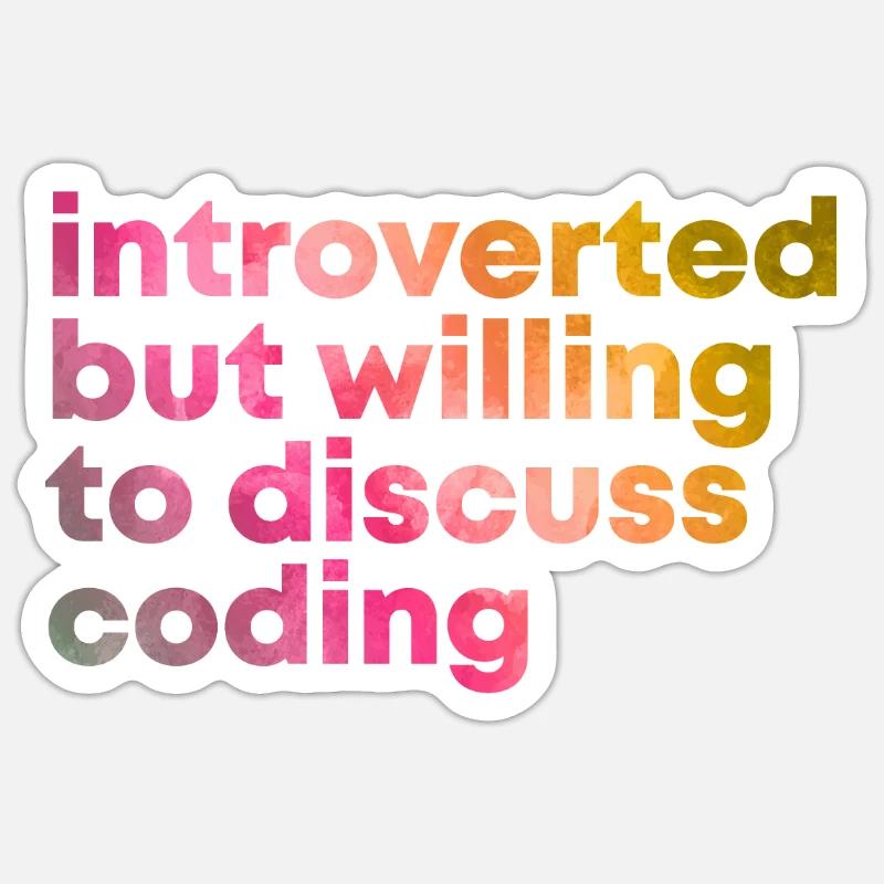 Coding Coding Coding - Sticker size S (10 x 10 cm) - white matte