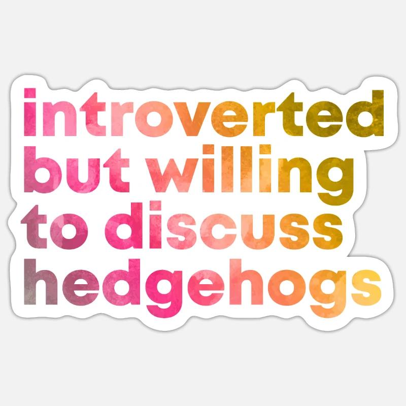 Igel - Sticker Größe S (10 x 10 cm) - Mattweiß