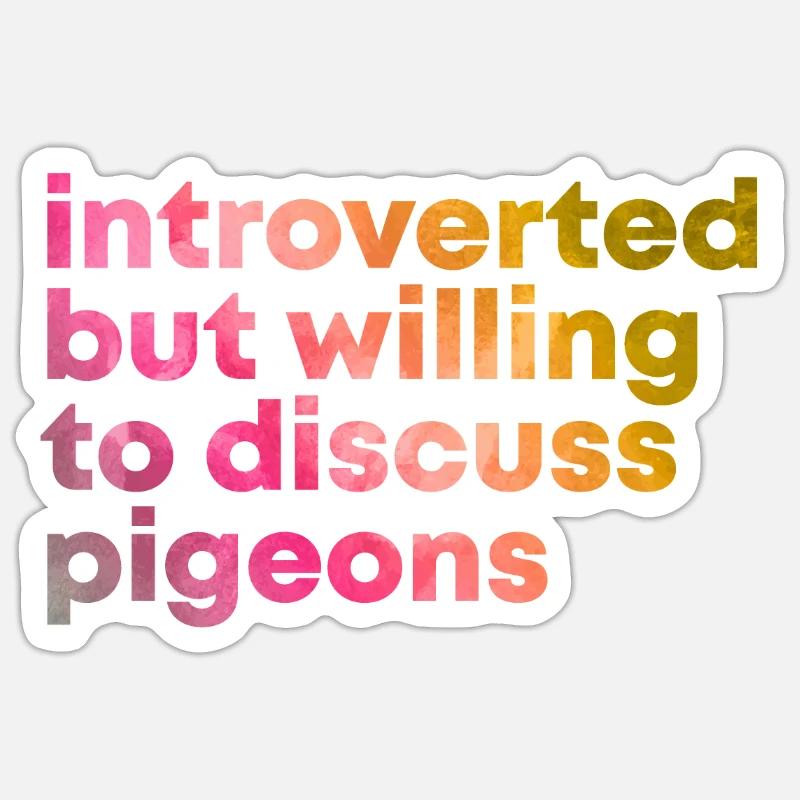Pigeon - Sticker size S (10 x 10 cm) - white matte