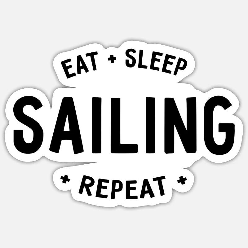 Manger dormir Naviguer Répéter Sticker taille S (10 x 10 cm)