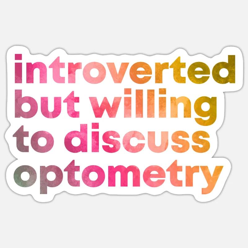 Optometry - Sticker size S (10 x 10 cm) - white matte