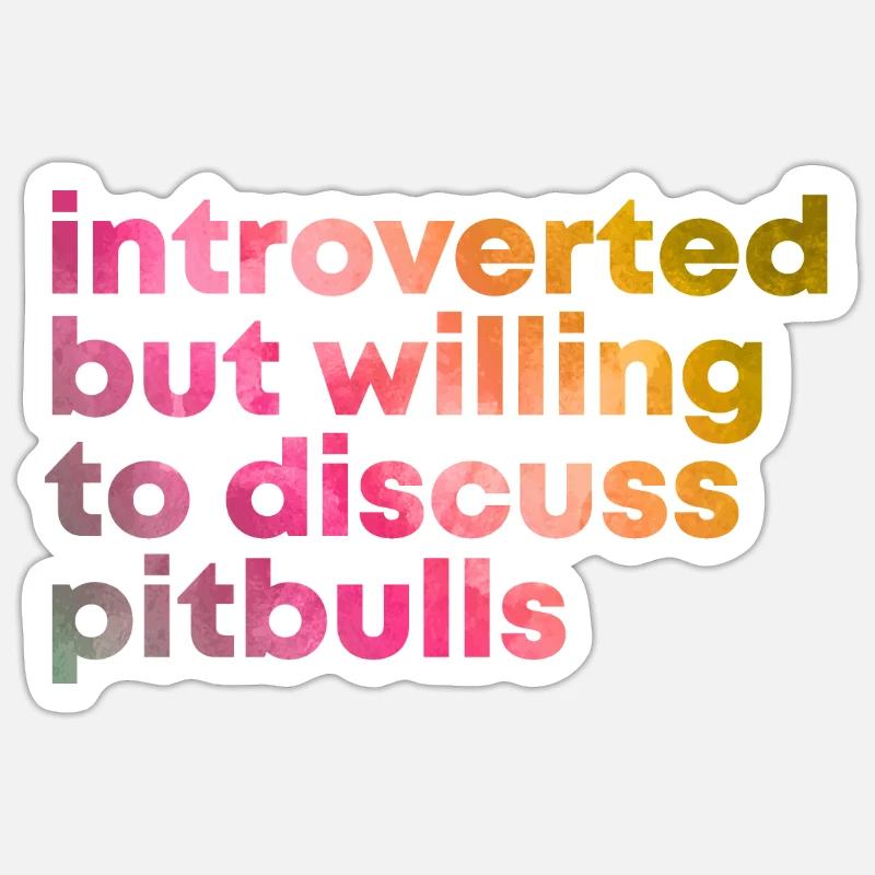 Pitbull - Sticker size S (10 x 10 cm) - white matte