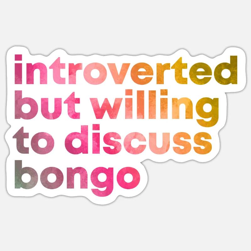 Bongo - Sticker size S (10 x 10 cm) - white matte