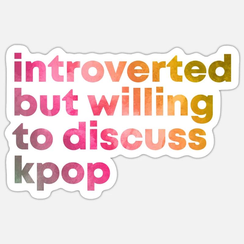 K Pop  - Sticker size S (10 x 10 cm) - white matte