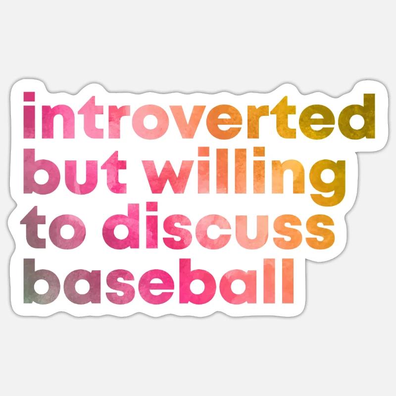 Base-ball - Sticker taille S (10 x 10 cm) - blanc mat