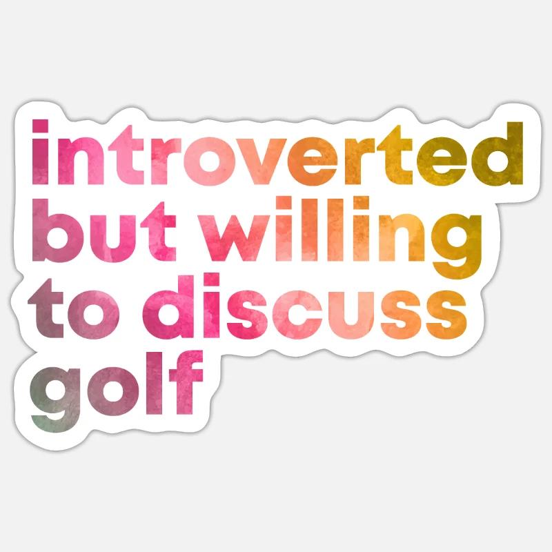 Golf - Sticker size S (10 x 10 cm) - white matte