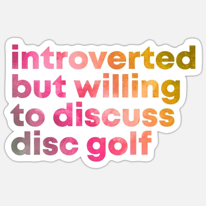 Disc golf - Sticker taille S (10 x 10 cm) - blanc mat