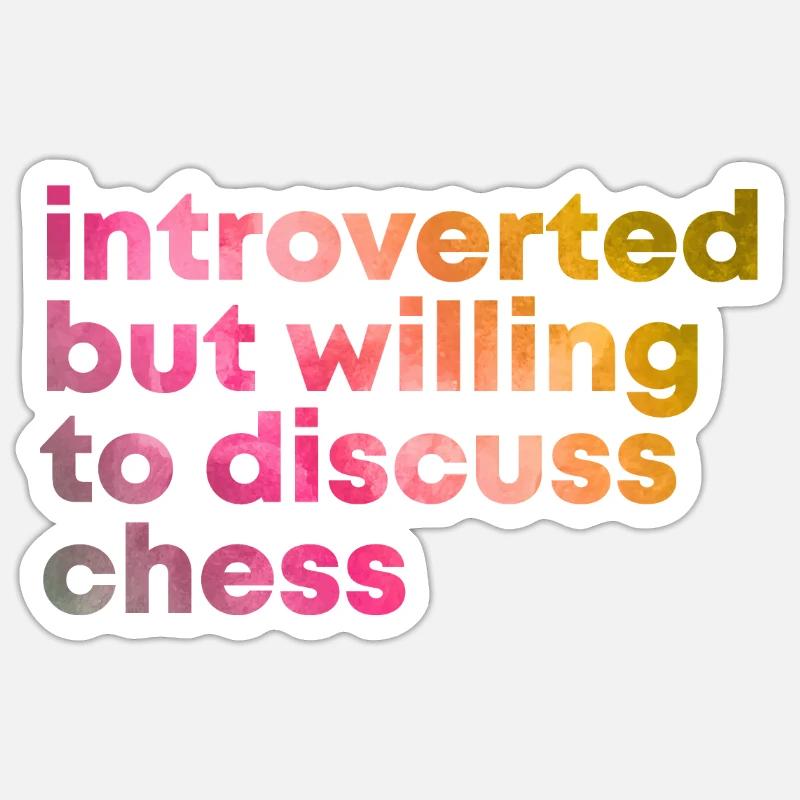 Chess - Sticker size S (10 x 10 cm) - white matte
