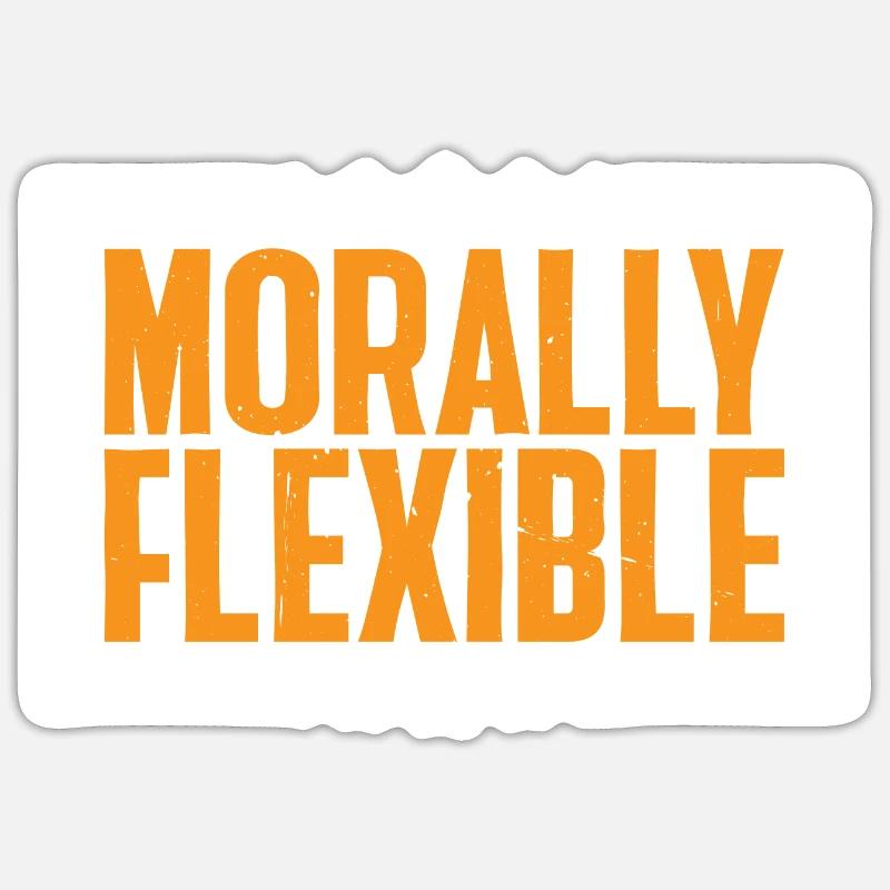 Morally Flexible 7 - Sticker Größe S (10 x 10 cm) - Mattweiß
