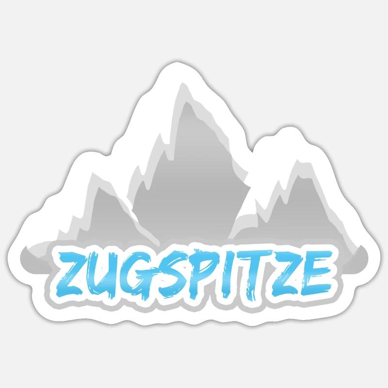 Mount Zugspitze - Sticker size S (10 x 10 cm) - white matte