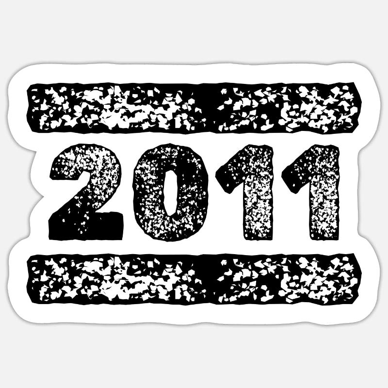 2011 - Sticker taille S (10 x 10 cm) - blanc mat