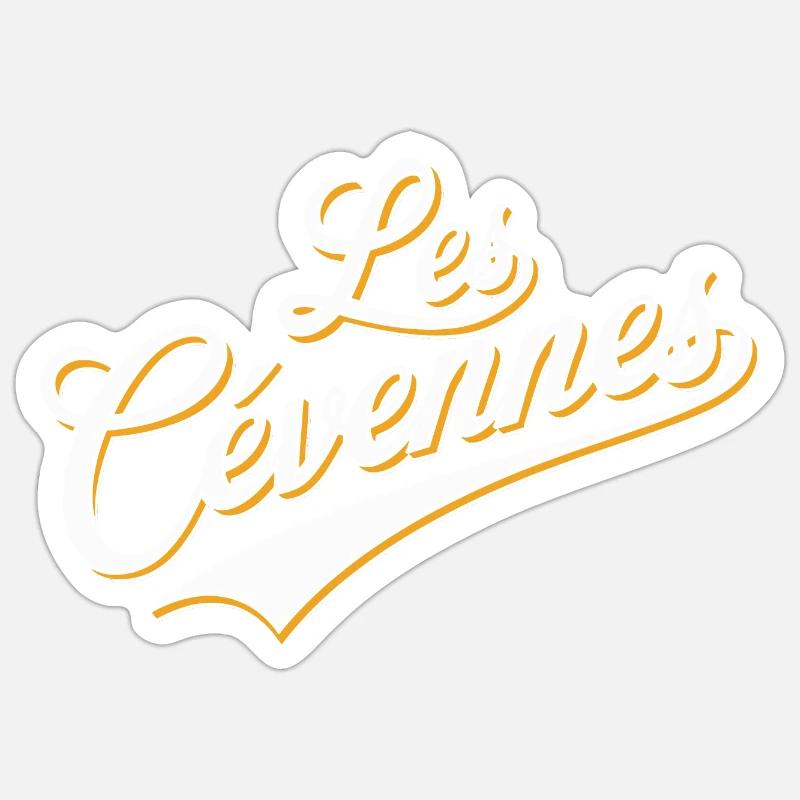 Les Cévennes - Sticker taille S (10 x 10 cm) - blanc mat