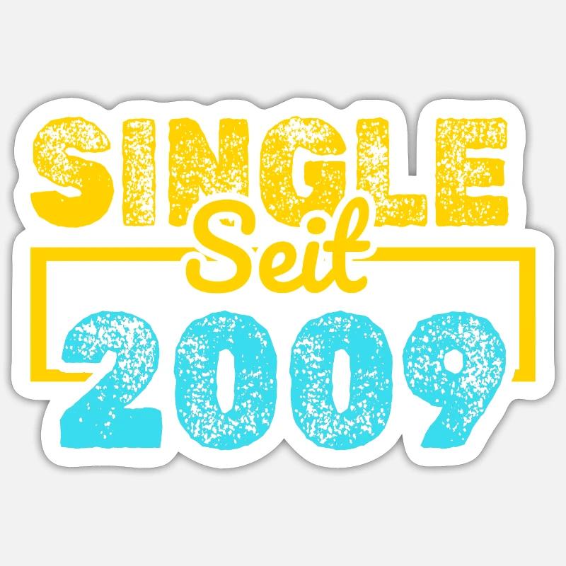 depuis 2009 - Sticker taille S (10 x 10 cm) - blanc mat