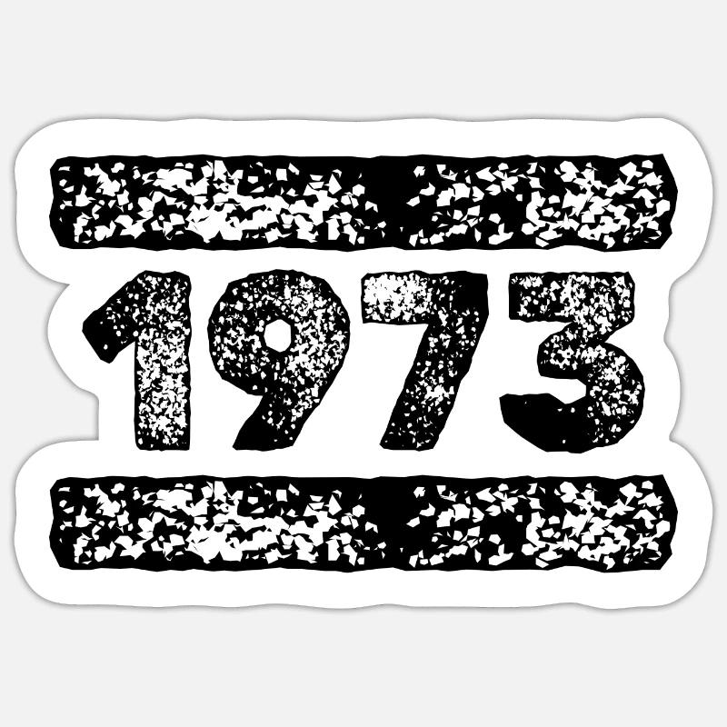 1973 - Sticker size S (10 x 10 cm) - white matte