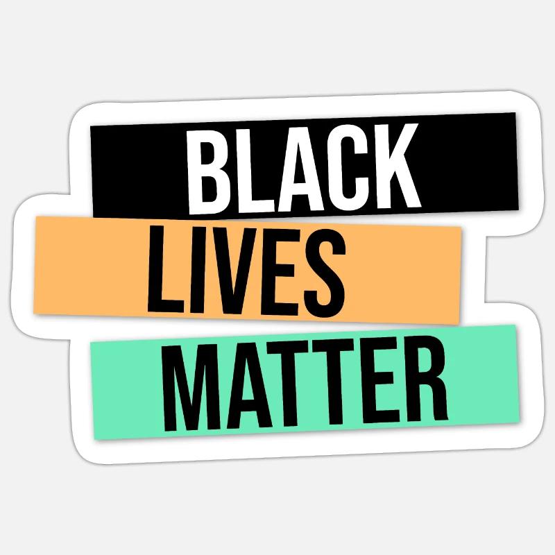 BLM Design Geschenk - Sticker Größe S (10 x 10 cm) - Mattweiß