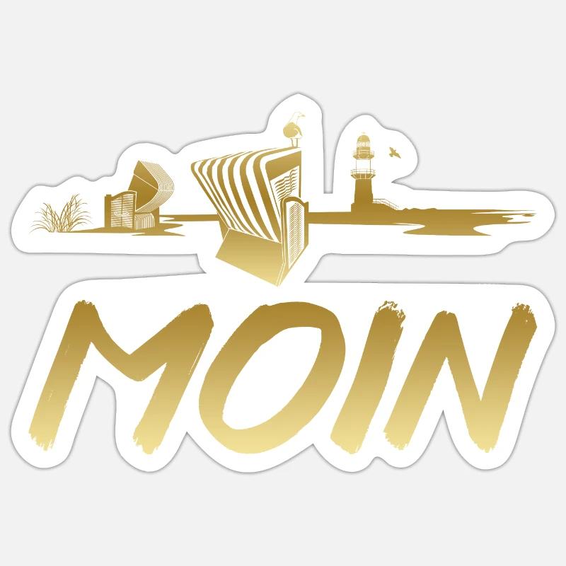 Moin - Sticker Größe S (10 x 10 cm) - Mattweiß