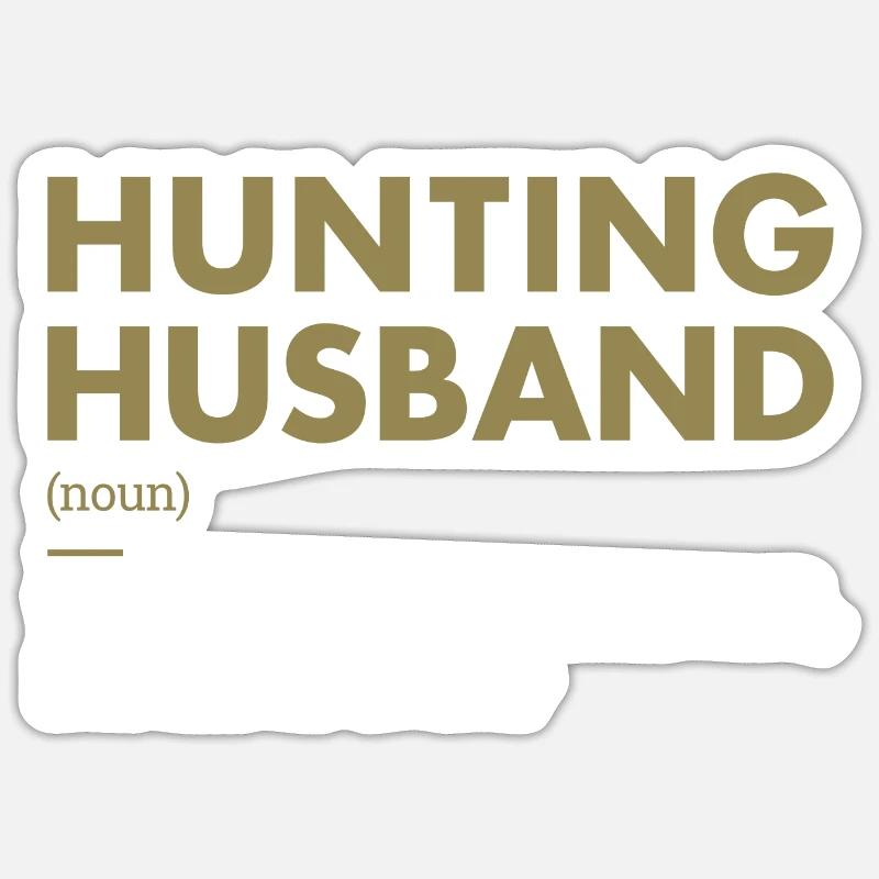 Hunter Husband Definition Hunting - Sticker size S (10 x 10 cm) - white matte