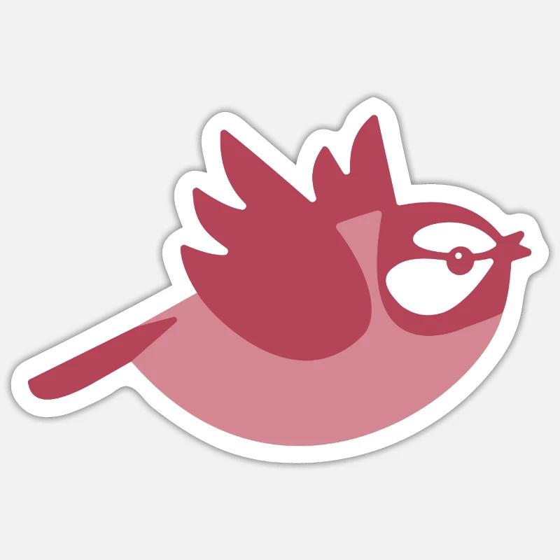 Petit oiseau volant, un - Sticker taille S (10 x 10 cm) - blanc mat