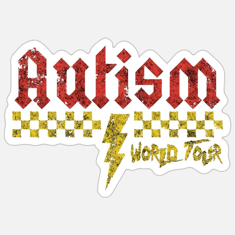 Sensibilisation à l’autisme différent différent mieux - Sticker taille S (10 x 10 cm) - blanc mat