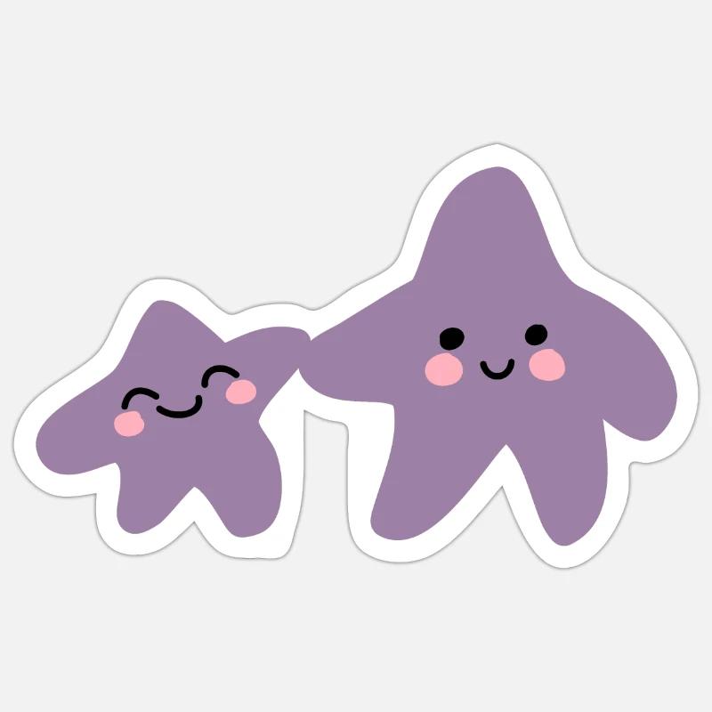 Sibling Star - Sticker size S (10 x 10 cm) - white matte