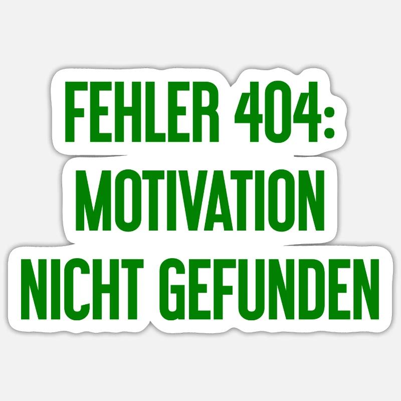 Erreur 404 : Motivation introuvable - Sticker taille S (10 x 10 cm) - blanc mat