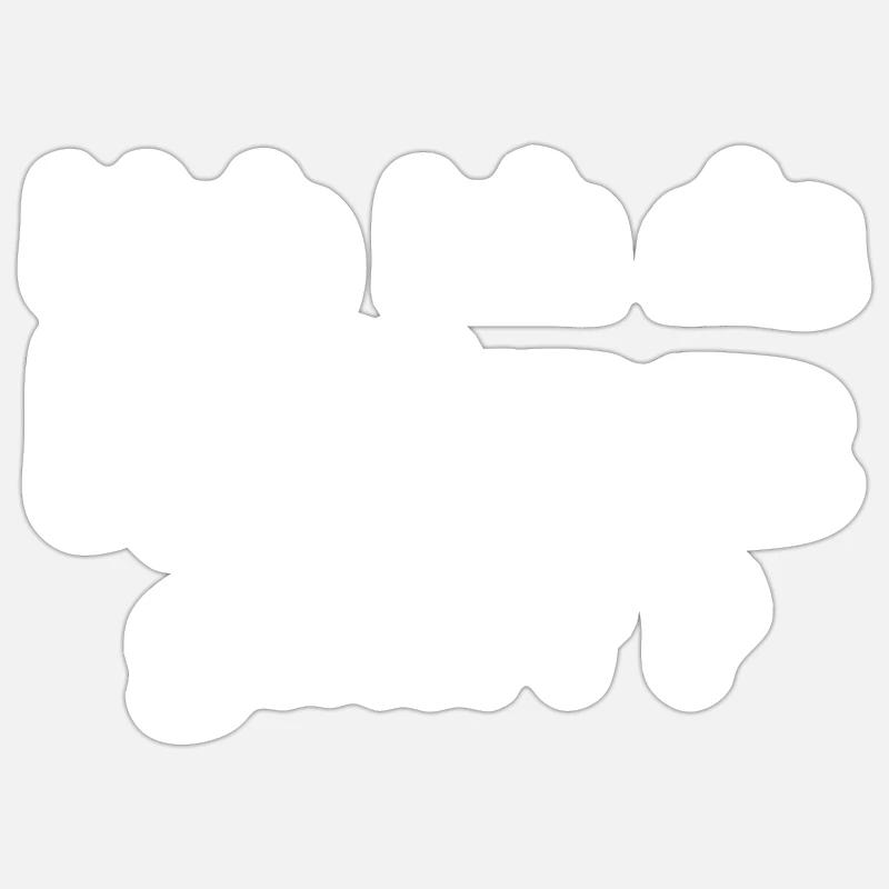 Käse - Sticker Größe S (10 x 10 cm) - Mattweiß