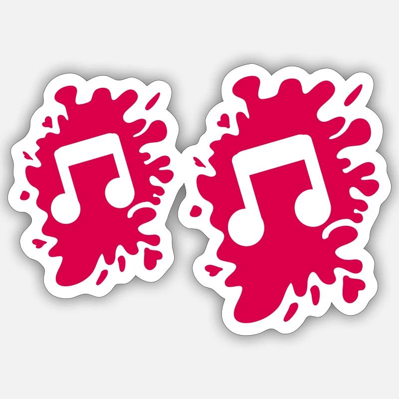 Musical note blobs Sticker size S (10 x 10 cm)