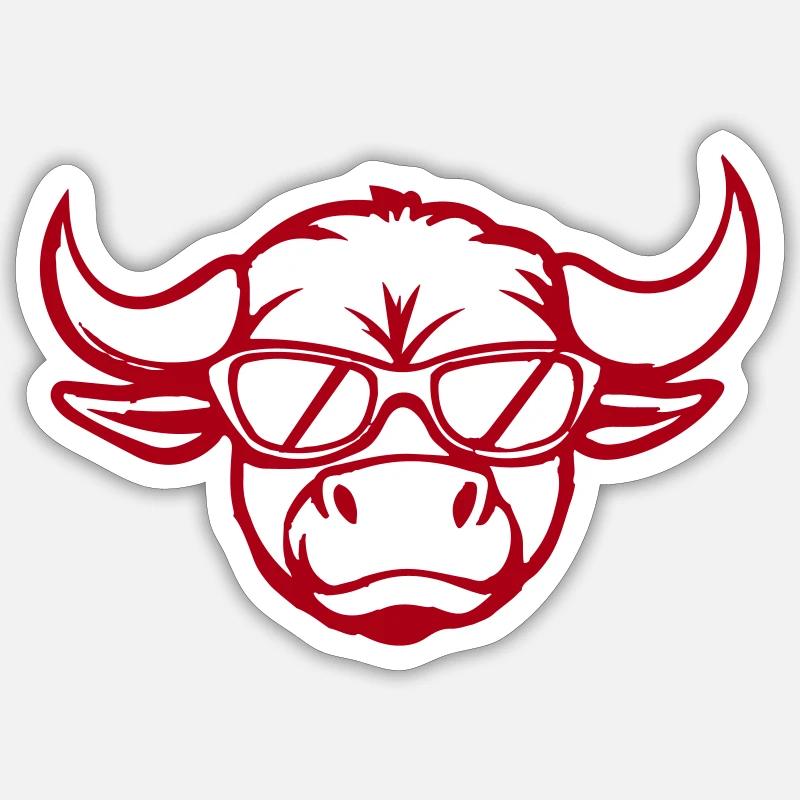 Taurus Comic Face Sticker size S (10 x 10 cm)