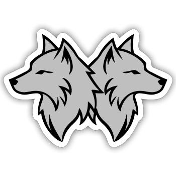 Wolf Team Rudel - Sticker Größe S (10 x 10 cm) - Mattweiß - Vorne