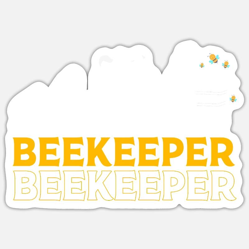 Imker - Sticker Größe S (10 x 10 cm) - Mattweiß