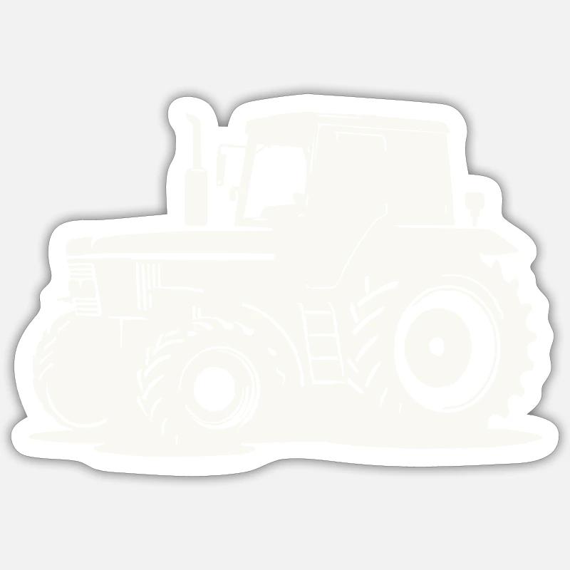 Tractor - Sticker size S (10 x 10 cm) - white matte