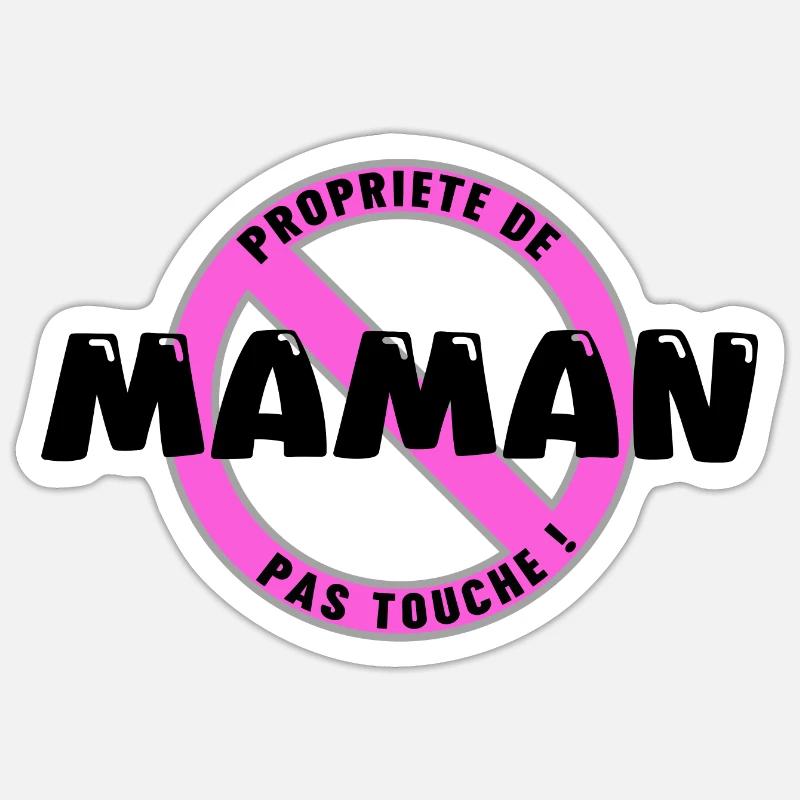 Mamas Eigentum, Schwarz Sticker Größe S (10 x 10 cm)