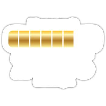 2025 Loading – Silvester Outfit Damen Herren - Sticker Größe S (10 x 10 cm) - Mattweiß - Vorne