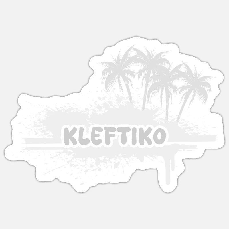 Kleftiko - Sticker taille S (10 x 10 cm) - blanc mat