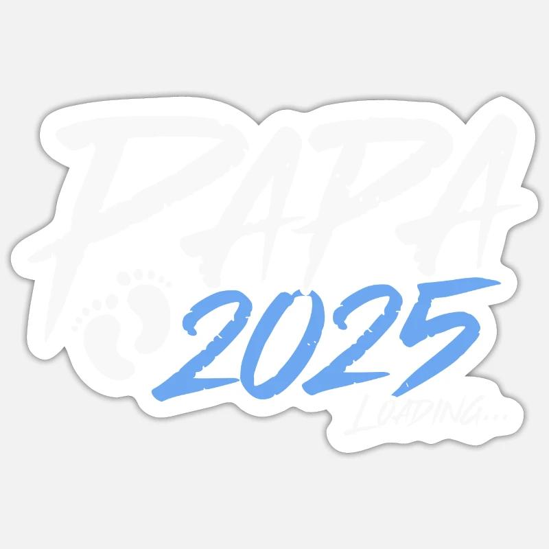 Papa 2025 loading Sticker Größe S (10 x 10 cm)