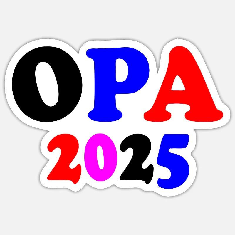 Papy 2025 - Sticker taille S (10 x 10 cm) - blanc mat