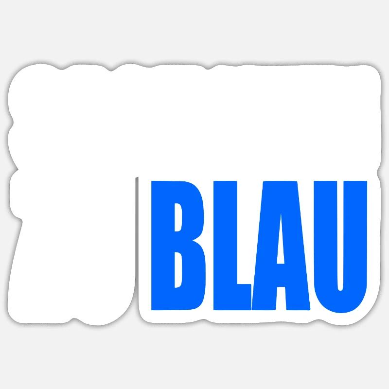 Dites non au bleu - Sticker taille S (10 x 10 cm) - blanc mat