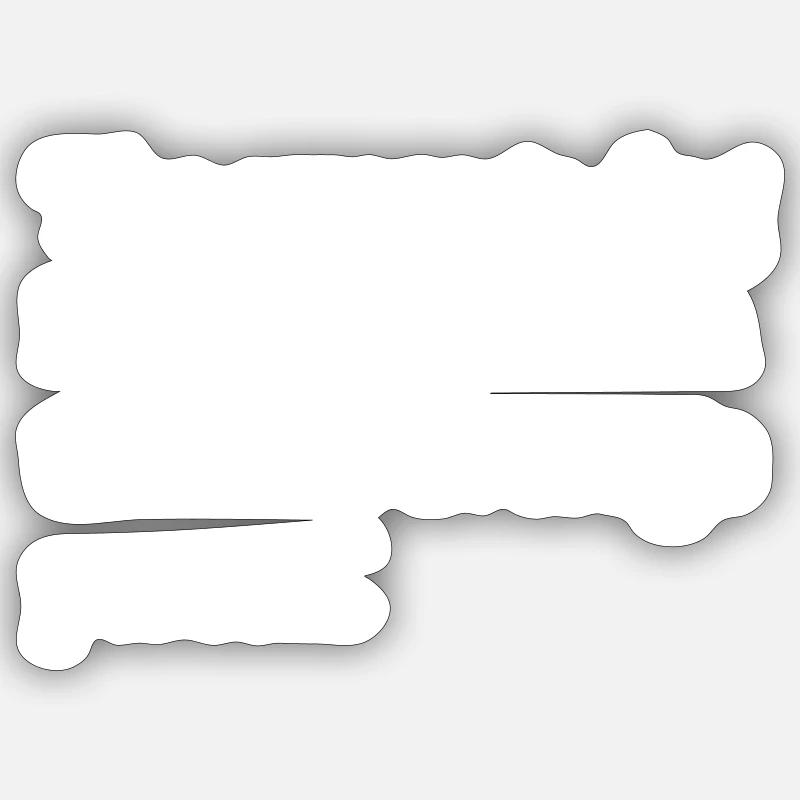 Le chien moyen - Sticker taille S (10 x 10 cm) - blanc mat