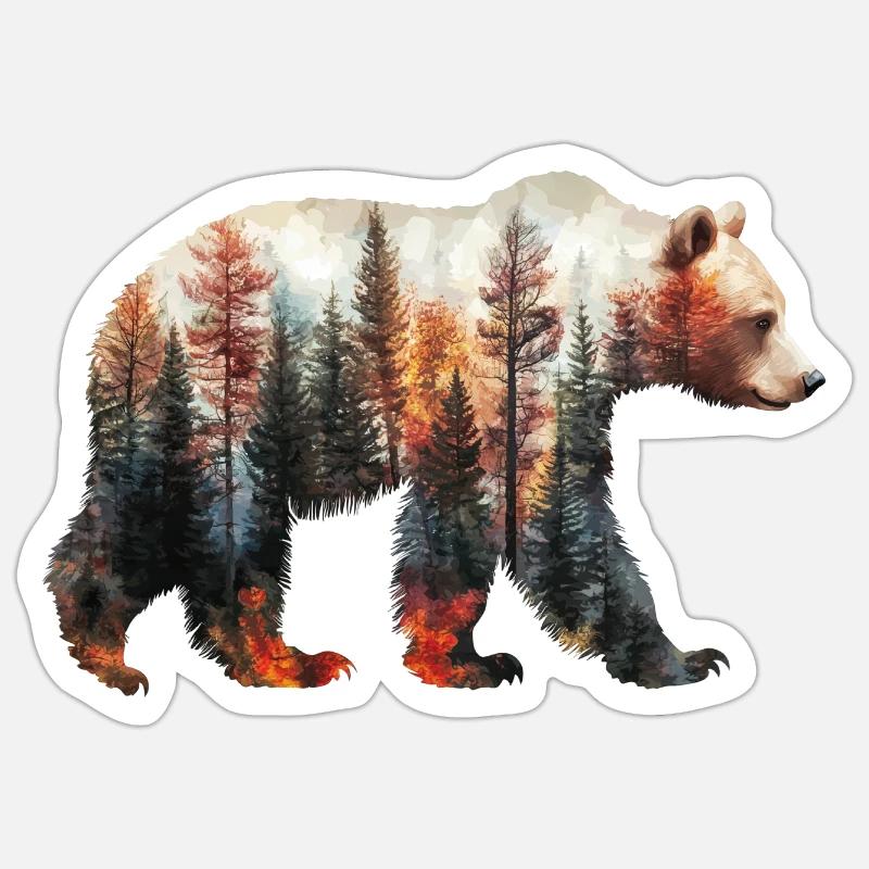 Bear Sticker size S (10 x 10 cm)