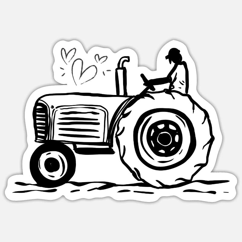 Traktor / Traktor / Traktor Sticker Größe S (10 x 10 cm)