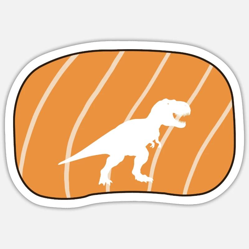 Dinosaurier Dinosaurs Rex - Sticker Größe S (10 x 10 cm) - Mattweiß