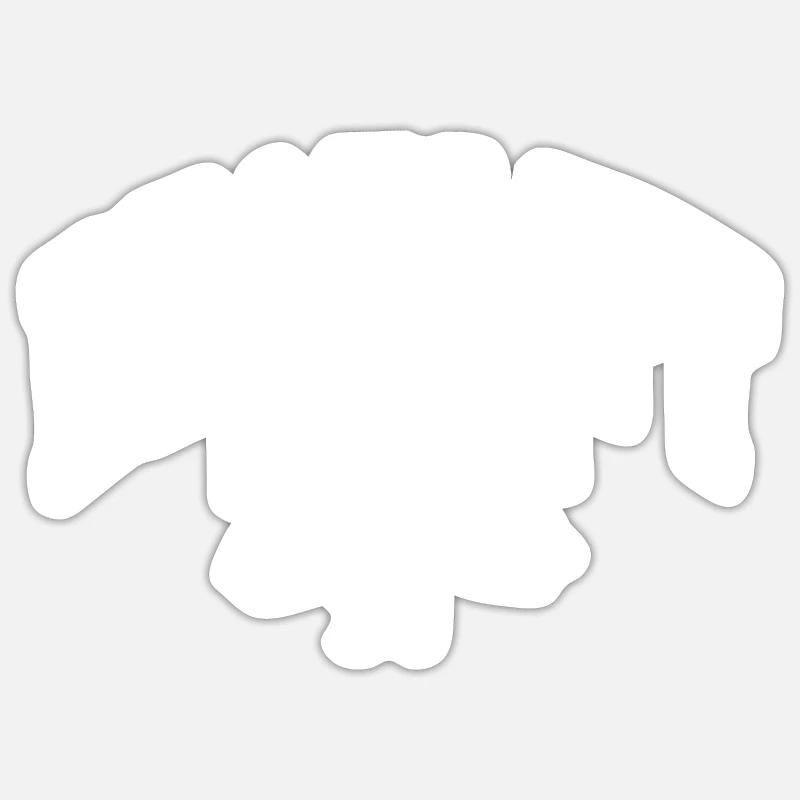 Soulevé de terre - Sticker taille S (10 x 10 cm) - blanc mat