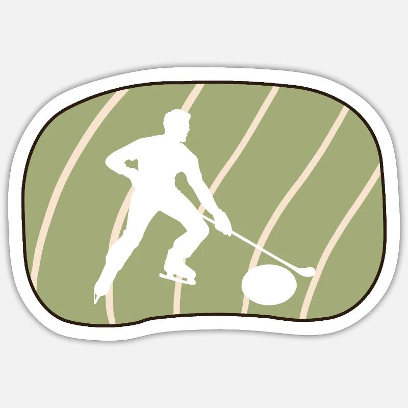 Curling Curlingstein - Sticker taille S (10 x 10 cm) - blanc mat