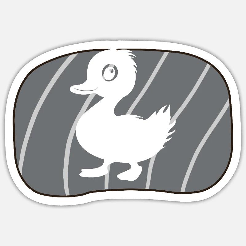 Duck Duck Waddle - Sticker size S (10 x 10 cm) - white matte